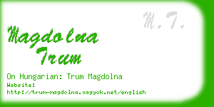 magdolna trum business card
